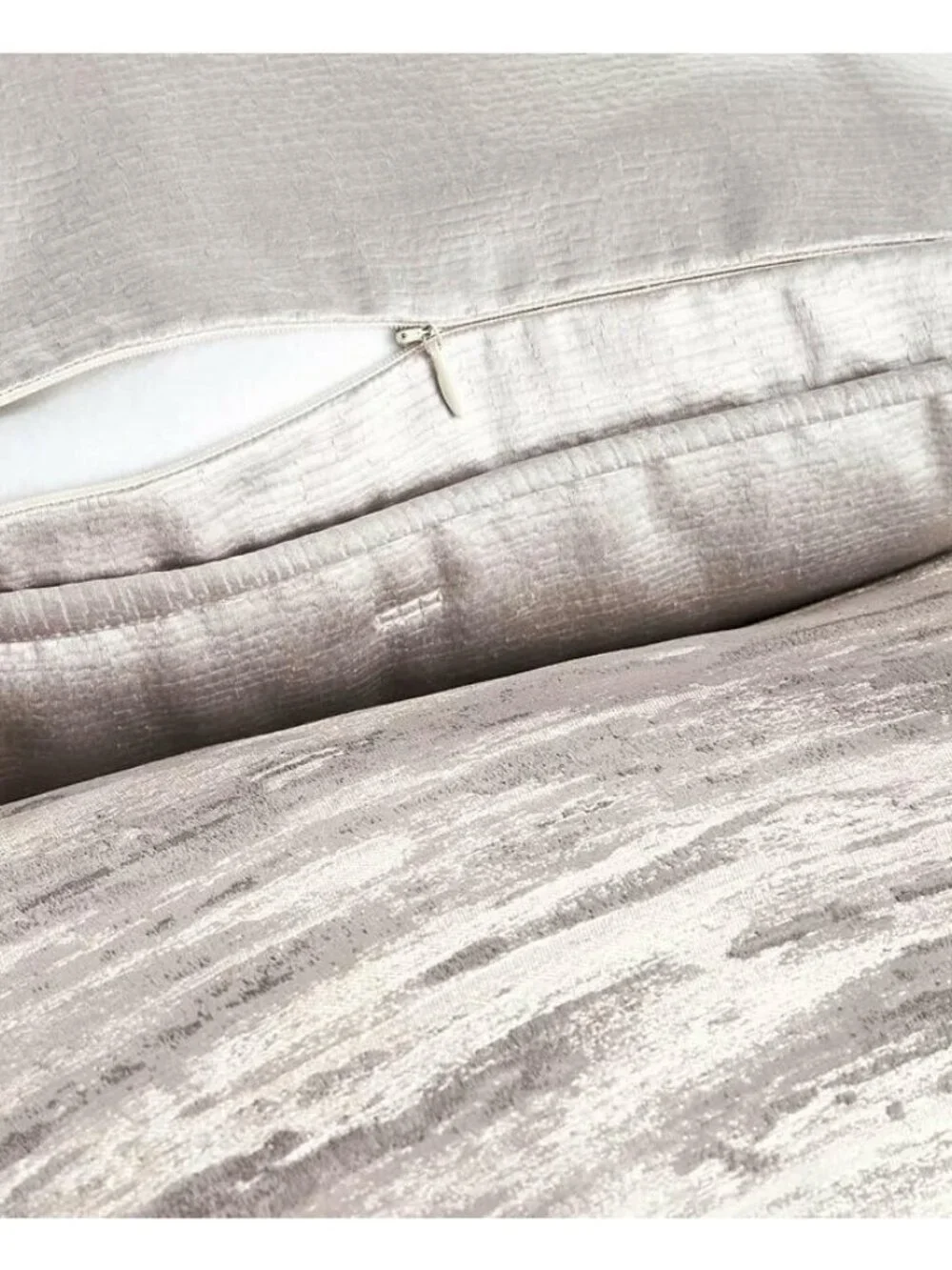 Hotel Collection Impasto Stone 3-Pc King Comforter Set Gray Abstract MSRP $625